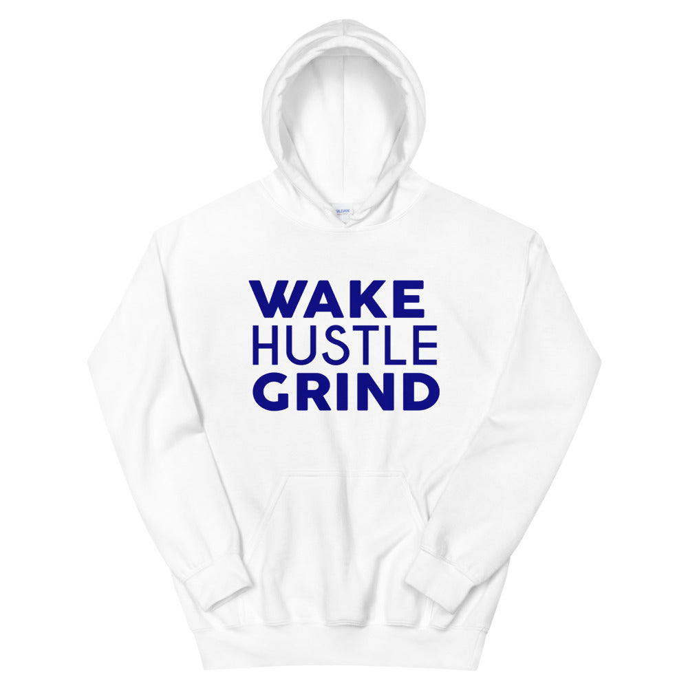 Wake Hustle Grind Navy Print