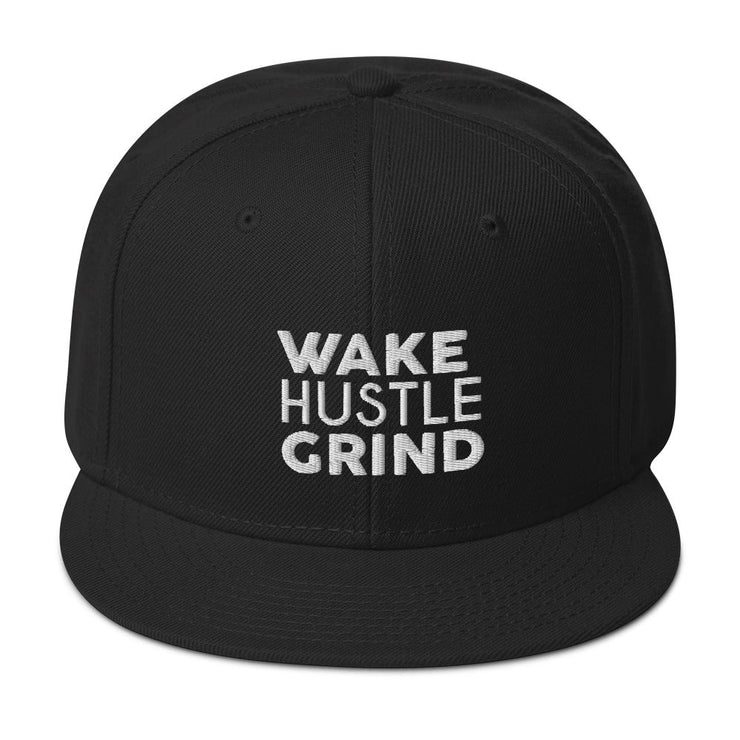 Wake Hustle Grind Snapback Hat