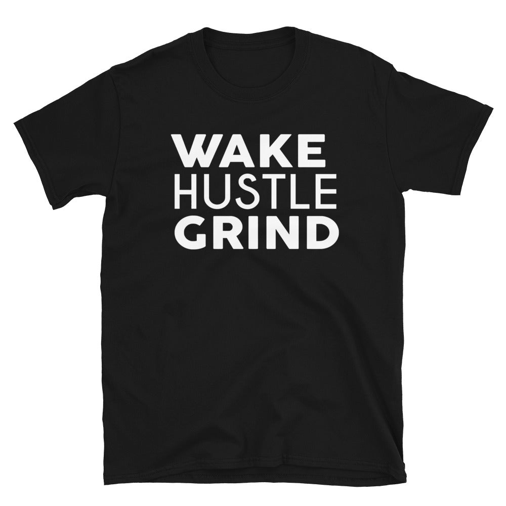 Wake Hustle Grind Classic Black T-Shirt