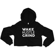 Wake Hustle Grind Crop Hoodie