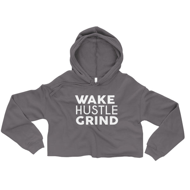 Wake Hustle Grind Crop Hoodie